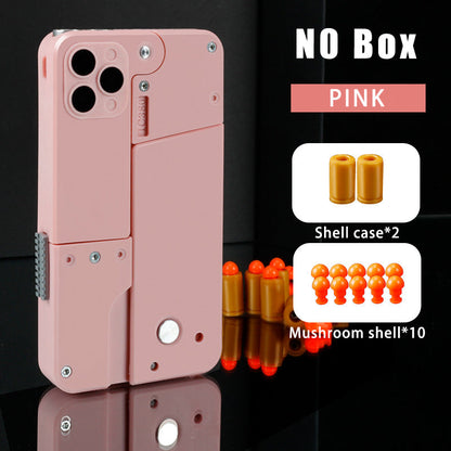🔫 iPhone Case Toy with Built-in Rubber Dart Launcher